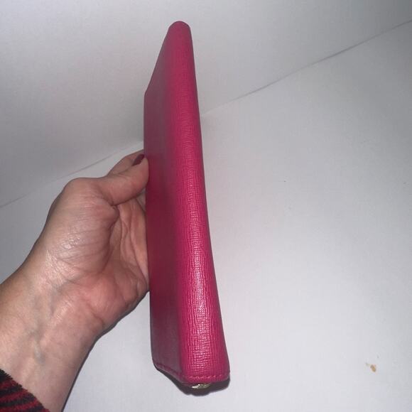 Furla XL Genuine Leather Babylon Continental Zip-around Wallet Color: Pink red - Picture 6 of 14